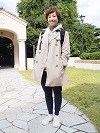 甲南大学　ファッションスナップ　ロングコート